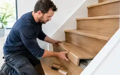 Trapneus vervangen instructie voor een veilige trap